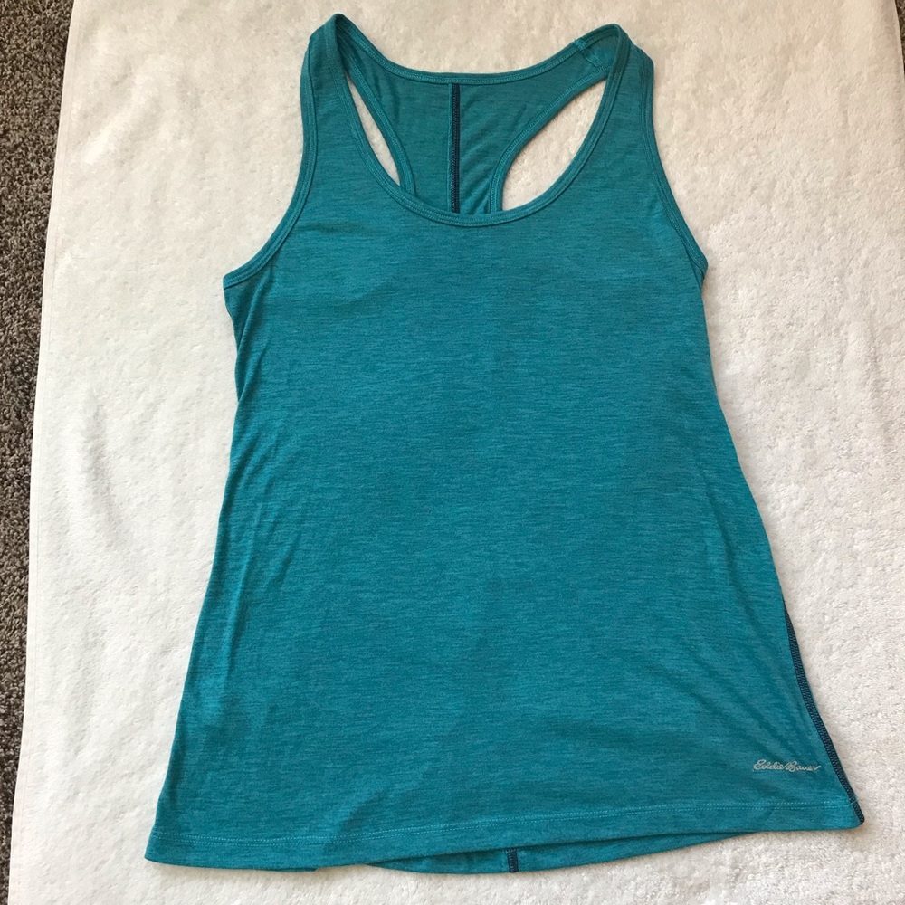 Eddie Bauer FreeDry racerback tank, teal, small